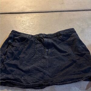 Universal Thread Black Studded Mini Skirt